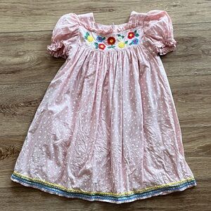 Mini Boden Embroidered Dress size 7/8